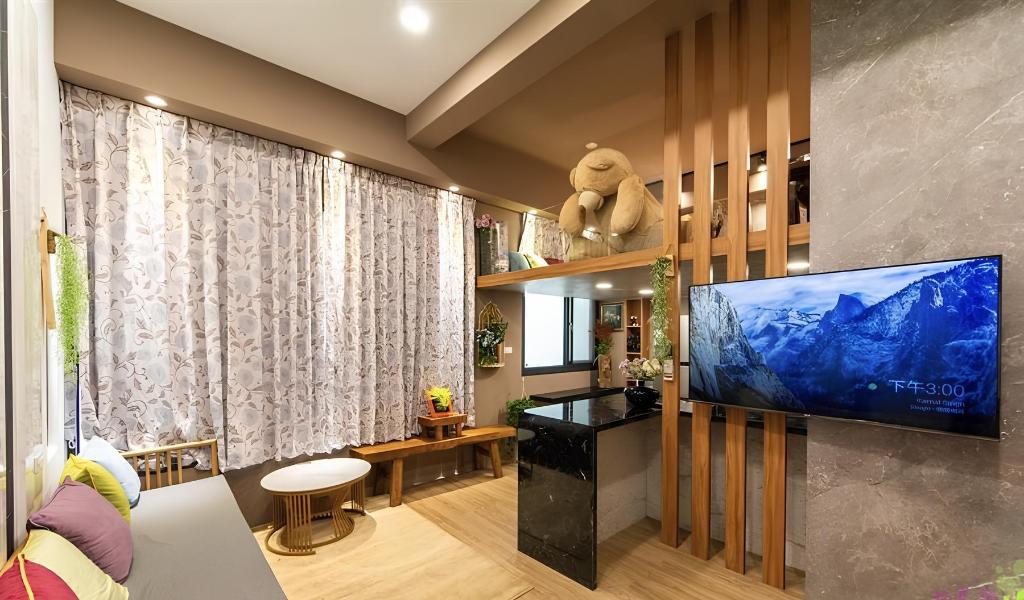 타이난 시의 아파트먼트 (74m², 침실 2개, 프라이빗 욕실 2개)